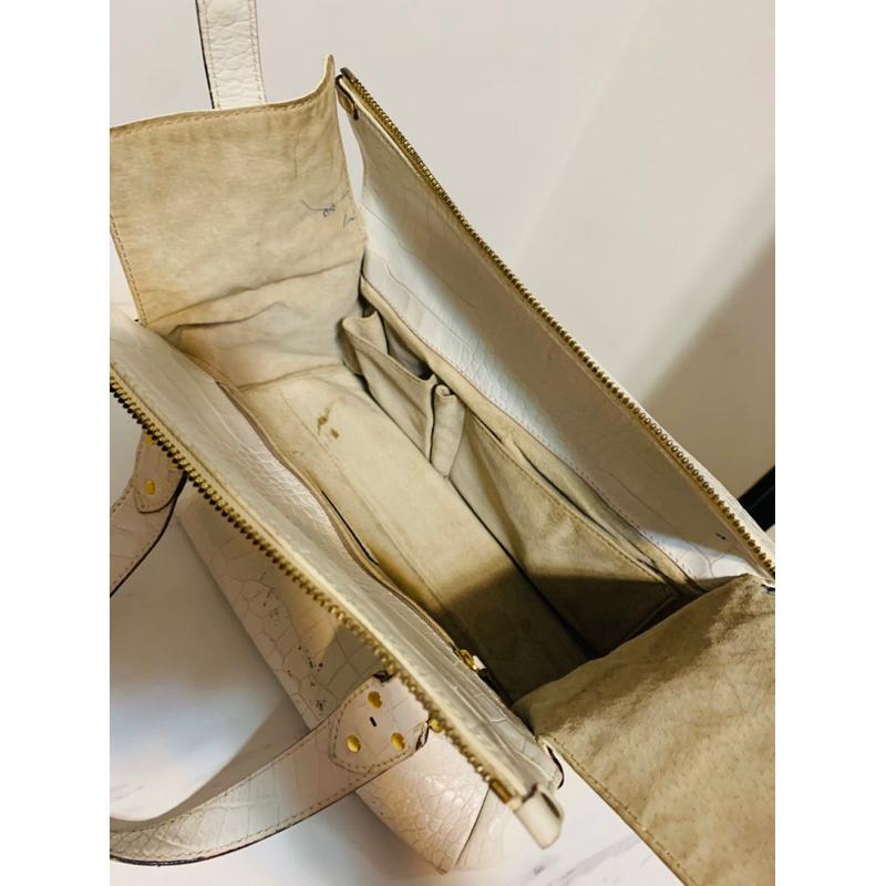 Kate Spade 全真皮 鱷魚皮紋路 手提包-細節圖7