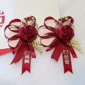 [Hare.D]現貨 一對 中式胸花 結婚胸花 新郎新娘 父親母親 中式婚禮 胸花 婚禮-規格圖6