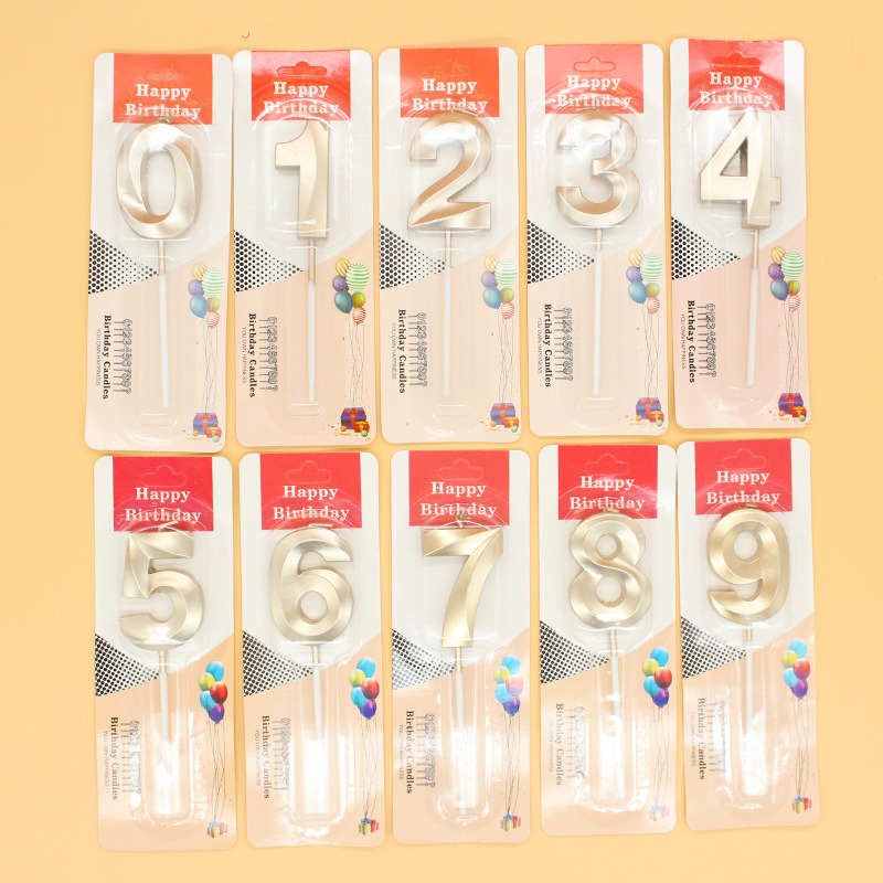 [Hare.D]台灣現貨 生日數字蠟燭 氣質香檳金 數字蠟燭 生日蛋糕 慶生節日 生日蛋糕裝飾 生日派對-細節圖2
