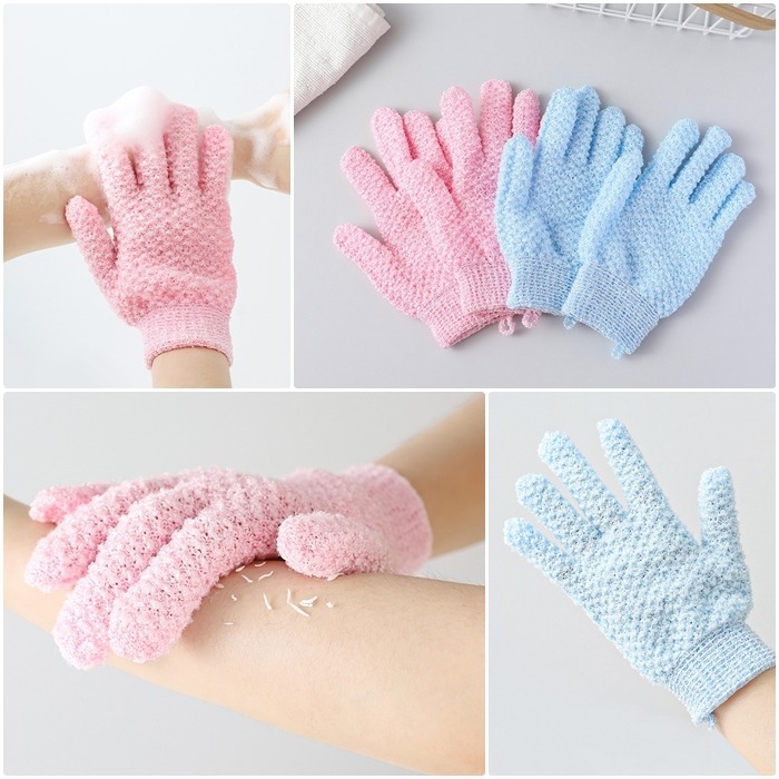 [Hare.D]現貨 搓澡手套 沐浴手套 洗澡手套 強力去汙 搓澡 去角質 按摩手套 毛巾手套 洗澡用品 洗澡神器-細節圖8