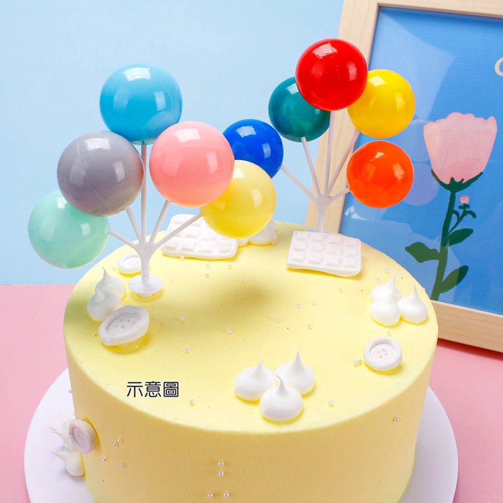 [Hare.D]現貨 氣球串 插牌 五彩氣球 氣球蛋糕插 生日蛋糕 慶生 派對 生日布置 蛋糕裝飾 party 擺設-細節圖3