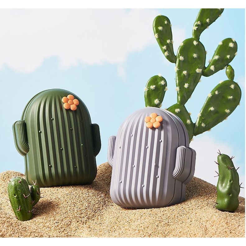 [Hare.D]現貨 仙人掌 瀝水肥皂盒 帶蓋 四色 便攜旅行 家用 肥皂盒 香皂盒-細節圖8