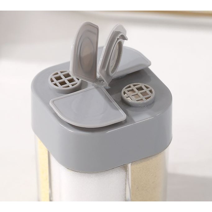 [Hare.D]現貨 四合一調味罐 露營 烤肉 戶外 燒烤調料罐 四格 方便攜帶 透明 調味盒-細節圖5