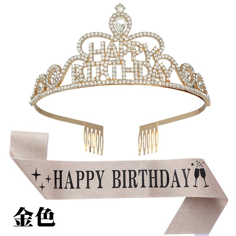 [Hare.D]現貨 水滴皇冠造型套組 生日皇冠 皇冠 頭飾 生日頭飾 公主皇冠 生日飾品 慶生 派對-細節圖6