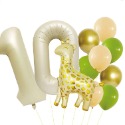 [Hare.D]現貨 奶白色 小鹿 數字氣球 生日 慶生 周歲 卡通動物 套裝氣球 生日派對 婚慶紀念 佈置 氣球-規格圖11