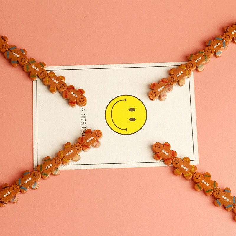 [Hare.D]現貨 餅乾造型鉛筆 薑餅人 子彈頭鉛筆 可愛 鉛筆 可替換 下蛋筆 禮品 送禮 自用-細節圖2