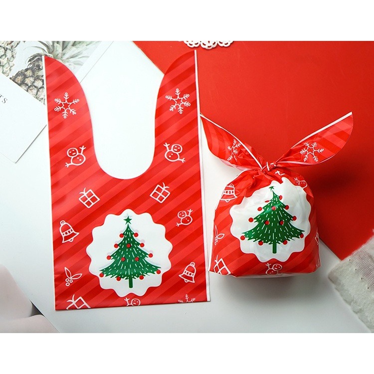 [Hare.D]現貨 聖誕節 禮物綁口袋 兔耳朵 包裝袋 禮物盒 送禮 節慶 禮品 紙盒 糖果盒 盒子 包裝 手作-細節圖2