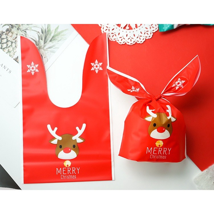 [Hare.D]現貨 聖誕節 禮物綁口袋 兔耳朵 包裝袋 禮物盒 送禮 節慶 禮品 紙盒 糖果盒 盒子 包裝 手作-細節圖6
