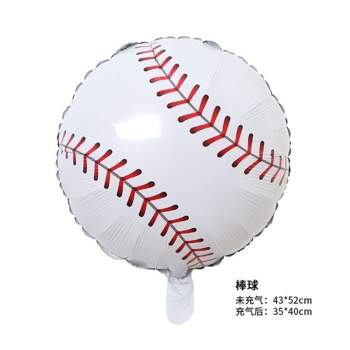 [Hare.D]現貨 18吋棒球 鋁膜氣球 運動 派對 裝飾 棒球氣球 手套 造型氣球 節慶-細節圖3