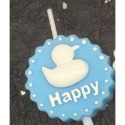 [Hare.D]現貨 可愛 HAPPY小鴨 蠟燭 周歲 慶生 節慶 蛋糕裝飾 生日 佈置 彌月蛋糕 烘培 派對-規格圖4