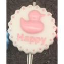 [Hare.D]現貨 可愛 HAPPY小鴨 蠟燭 周歲 慶生 節慶 蛋糕裝飾 生日 佈置 彌月蛋糕 烘培 派對-規格圖4