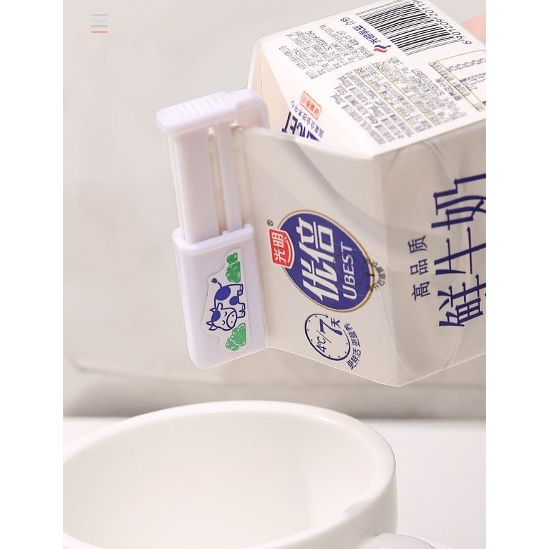[Hare.D]現貨 2入牛奶盒密封夾 利樂包封口夾 保鮮飲料 封口夾 牛奶夾 保鮮夾 牛奶盒 專用 飲料夾 冰箱收納-細節圖3