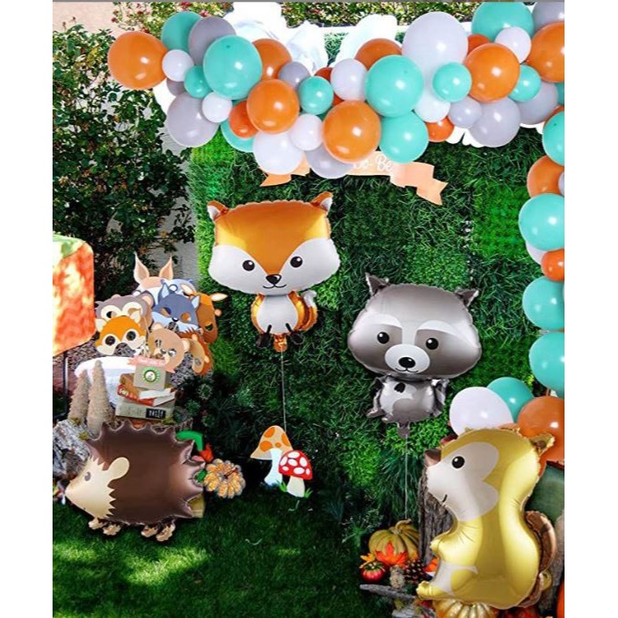 [Hare.D現貨 森林動物 氣球組 場地佈置 節慶 慶生 主題 派對 生日動物系 萌寵 氣球佈置-細節圖2