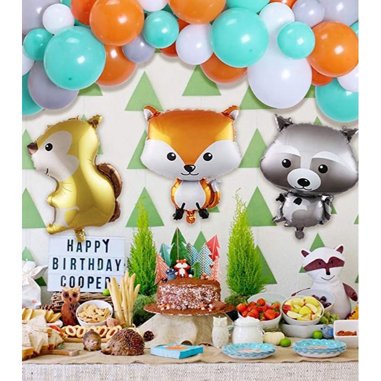 [Hare.D現貨 森林動物 氣球組 場地佈置 節慶 慶生 主題 派對 生日動物系 萌寵 氣球佈置-細節圖5