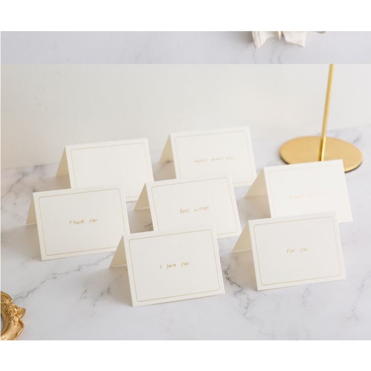 [Hare.D]現貨 簡約 燙金 感謝小卡 卡片 萬用卡 感謝卡 禮物 祝福卡 禮物包裝 禮品卡-細節圖2