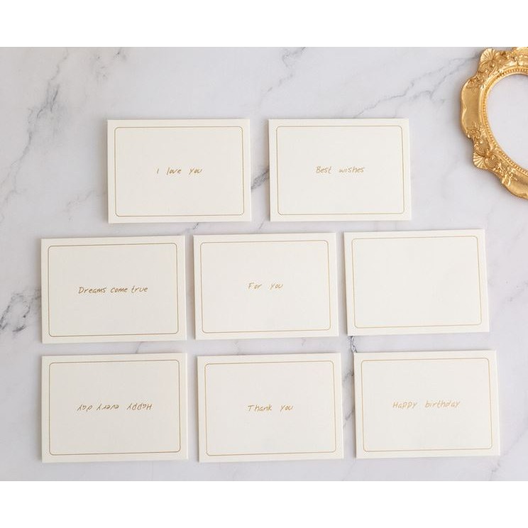 [Hare.D]現貨 簡約 燙金 感謝小卡 卡片 萬用卡 感謝卡 禮物 祝福卡 禮物包裝 禮品卡-細節圖3