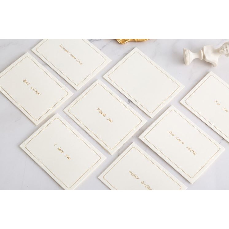 [Hare.D]現貨 簡約 燙金 感謝小卡 卡片 萬用卡 感謝卡 禮物 祝福卡 禮物包裝 禮品卡-細節圖6