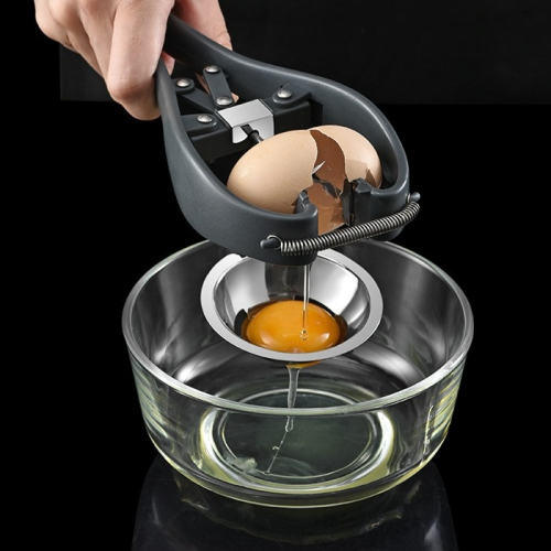 [Hare.D]現貨 美人開蛋器 不鏽鋼 開蛋器 雞蛋分離器 秒開蛋殼 不沾手 切蛋器 分蛋器 敲蛋器 開殼器