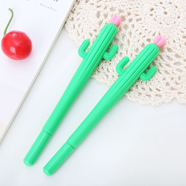 [Hare.D]現貨 單入 大花仙人掌筆 0.5mm 黑色 中性筆 造型筆 可愛 仙人掌 綠色 送禮-細節圖5