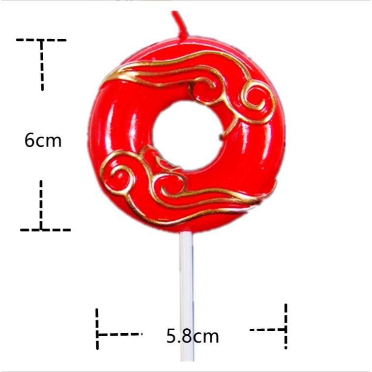 [Hare.D]現貨 祝壽蠟燭 喜氣 紅金蠟燭 數字蠟燭  蠟燭 生日 慶生 烘培裝飾 蛋糕裝飾 烘培-細節圖3