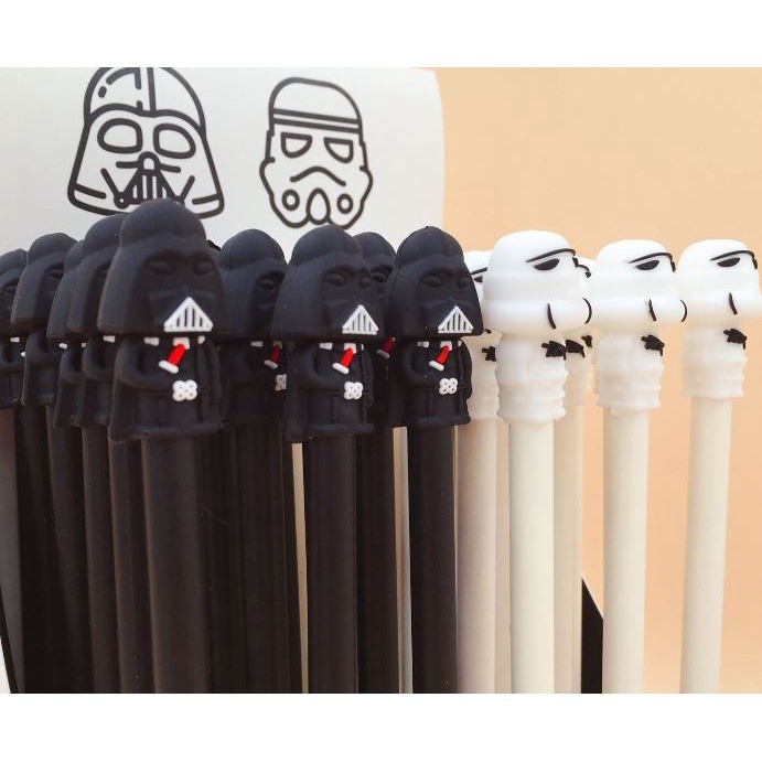 [Hare.D]黑白武士中性筆  中性筆 0.5mm 黑 考試筆 創意文具 書寫筆 造型 筆-細節圖3