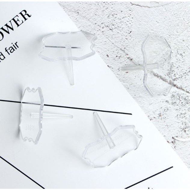 [Hare.D]現貨 蛋糕 裝飾用 底座插 装飾擺件 底座 固定底托 透明 塑料 装飾座-細節圖3