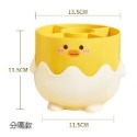 [Hare.D]現貨 小黃鴨 化妝品 收納桶 分隔收納 文具收納 收納 筆筒 化妝台收納 造型收納-規格圖8
