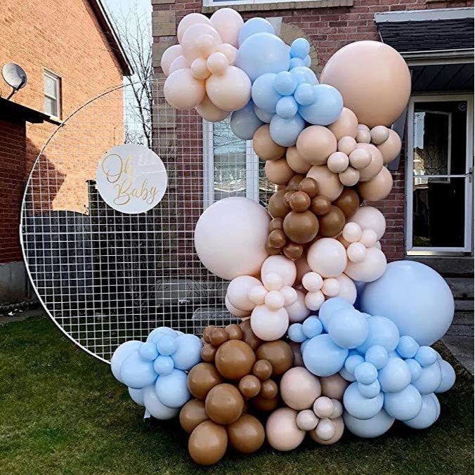 [Hare.D] 棕藍色系氣球鍊 氣球 DIY 裝飾 生日派對 婚禮 會場佈置 情人節 求婚 佈置-細節圖2