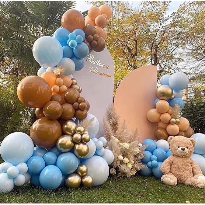 [Hare.D] 棕藍色系氣球鍊 氣球 DIY 裝飾 生日派對 婚禮 會場佈置 情人節 求婚 佈置-細節圖5