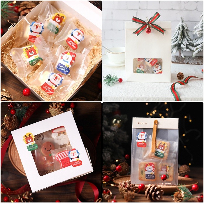 [Hare.D]現貨 9枚 可愛聖誕靴 造型貼紙 聖誕快樂 封口貼 包裝貼紙 糖果袋裝飾貼紙 耶誕節貼紙 聖誕節貼紙-細節圖4