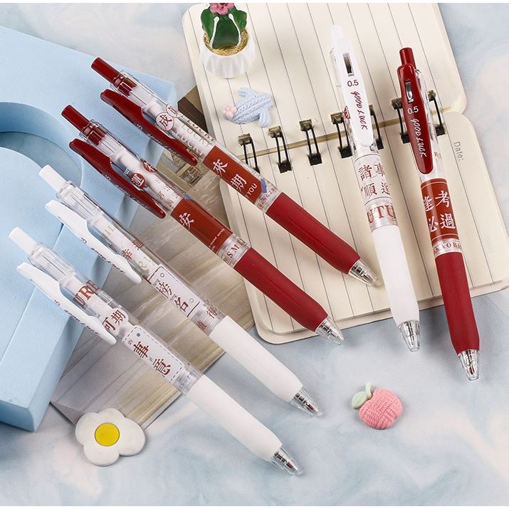 [Hare.D]現貨 勵志款 六入 中性筆 黑筆芯 0.5mm 按動筆 按壓筆 考試筆 黑色-細節圖8