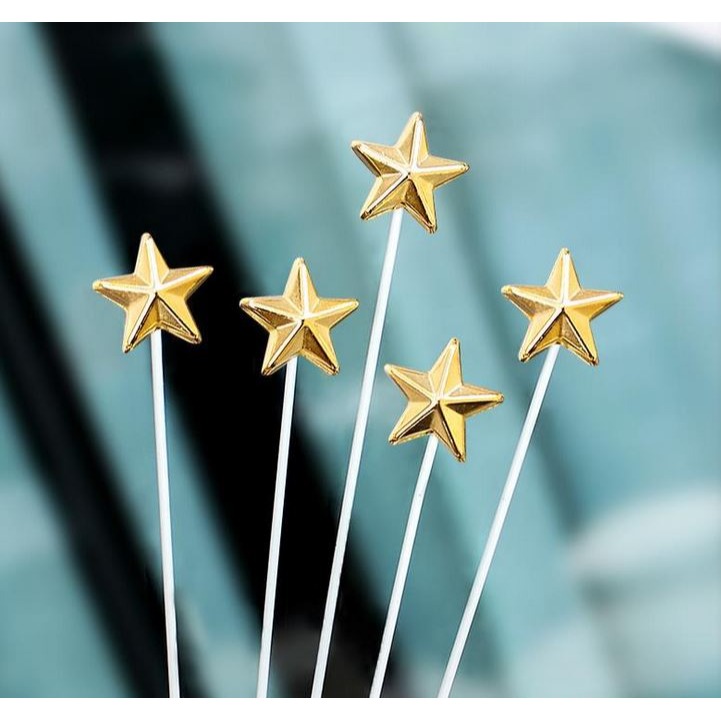 [Hare.D]5入蛋糕 插牌 星星插牌 佈置蛋糕 裝飾 生日蛋糕 節慶 裝飾 插牌 生日快樂-細節圖2