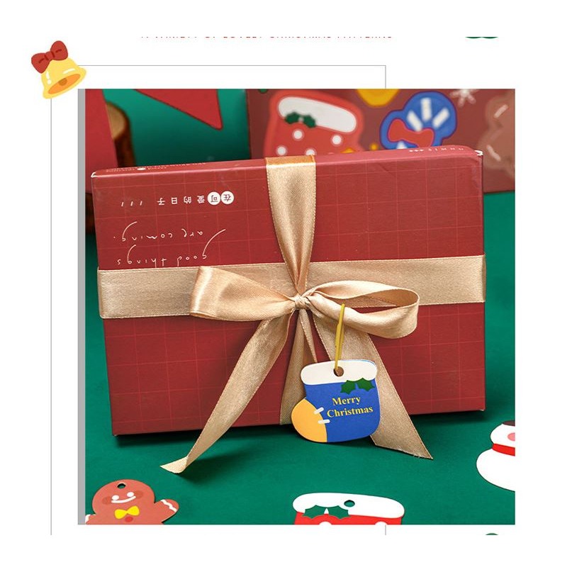 [Hare.D]現貨 14入 可愛風聖誕掛飾小卡 聖誕小卡片 懸掛卡片 禮品包裝 聖誕節 卡片-細節圖8