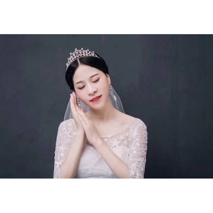 [Hare.D]台灣現貨 新娘髮冠 髮箍 新娘 頭飾 皇冠 派對 婚禮 二次進場 慶生 表演 話劇 公主皇冠 發箍 髮飾-細節圖3