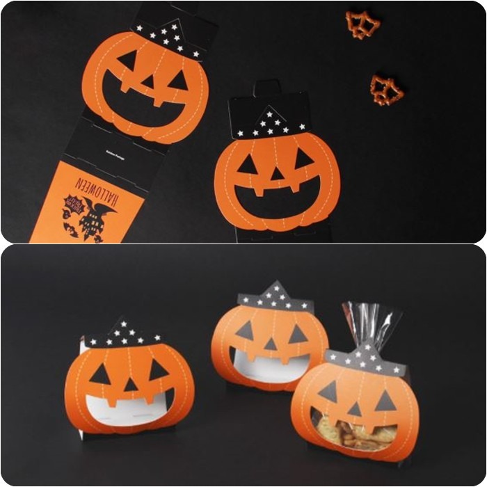 [Hare.D]台灣現貨 南瓜造型 立體紙托包裝袋組 Halloween 萬聖節 禮物袋 糖果袋 餅乾袋  牛軋糖 造型-細節圖5