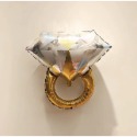 鑽石戒指氣球-金色