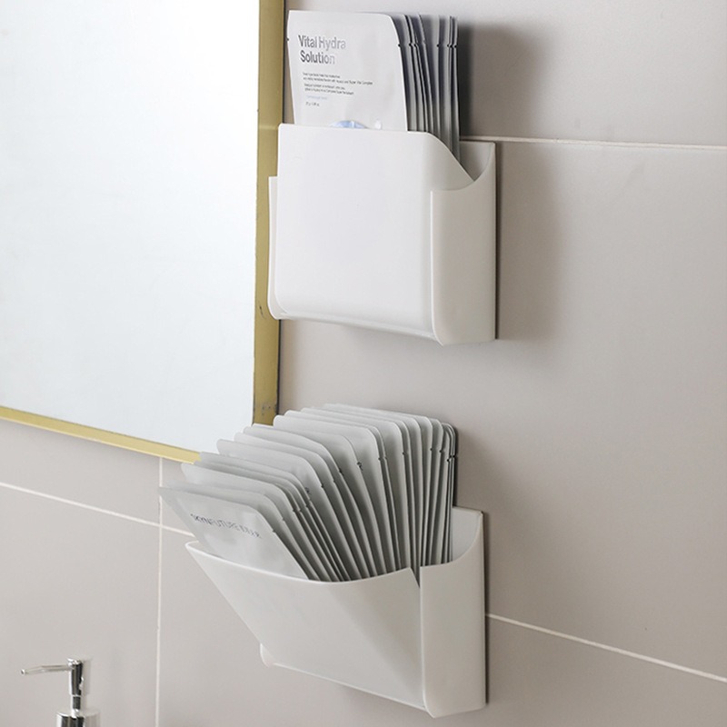 [Hare.D]現貨 壁掛面膜收納盒 面膜收纳盒 面膜儲物盒 免丁孔 浴室收納盒-細節圖2