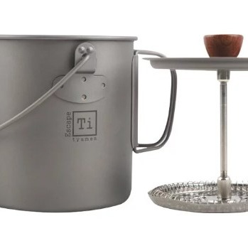 韓國Tyumen Titan 純鈦法式濾壓咖啡壺 TIE-C012 附收納袋 輕量化 露營 登山 【揪好室】-細節圖8