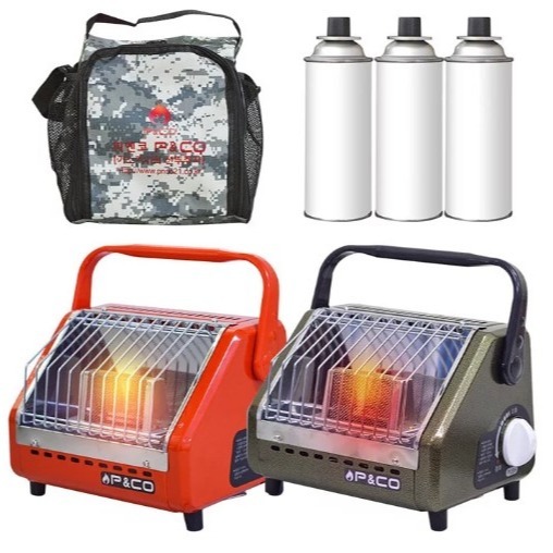 韓國P&CO 便攜式戶外暖爐 【 橘紅色 黑色 】 營卡式暖爐 卡式暖爐 野營 免插電 便攜瓦斯 【揪好室】-細節圖6