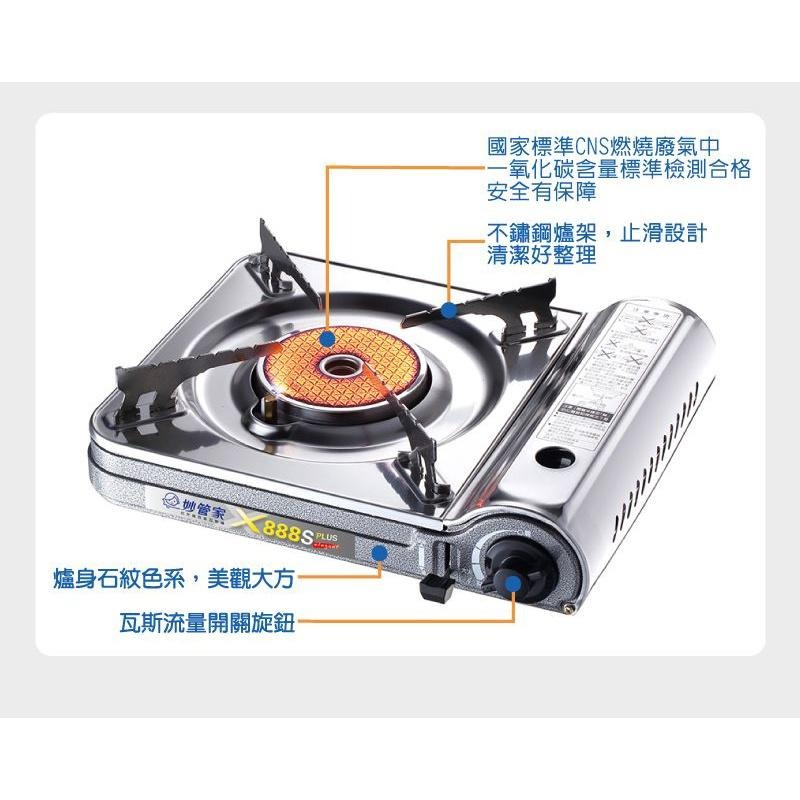 妙管家 X888S 紅外線防風瓦斯爐 陶瓷爐心 附發票 卡式爐 攜帶型卡式瓦斯爐 附贈膠殼 正品【揪好室】-細節圖7
