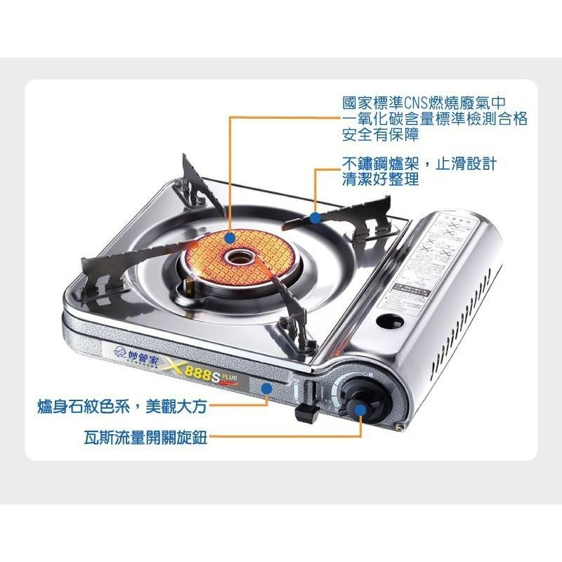 妙管家 X888S 紅外線防風瓦斯爐 陶瓷爐心 附發票 卡式爐 攜帶型卡式瓦斯爐 附贈膠殼 正品【揪好室】-細節圖7
