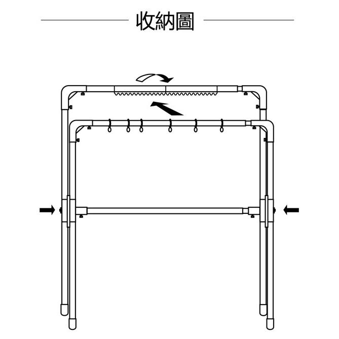 日式X型 被服晾曬衣架 伸縮型 承重30KG 不銹鋼複合管 掛衣架 晒衣桿 晒衣架 多功能晾曬架 【揪好室】-細節圖9