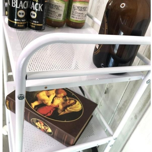 三層置物推車 烤漆 日系 收納推車 置物架 三層推車 置物推車 收納架 三層烤漆推車 推車 廚房推車 【揪好室】-細節圖6