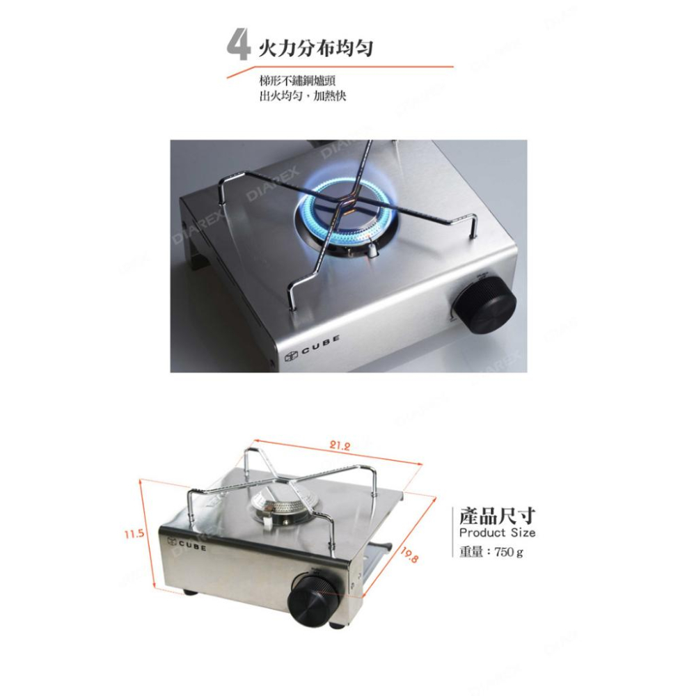韓國 KOVEA CUBE 迷你卡式爐 超值全配組 不銹鋼 復古 胡桃木側板 黃銅旋鈕 瓦斯爐 卡式瓦斯爐 【揪好室】-細節圖4