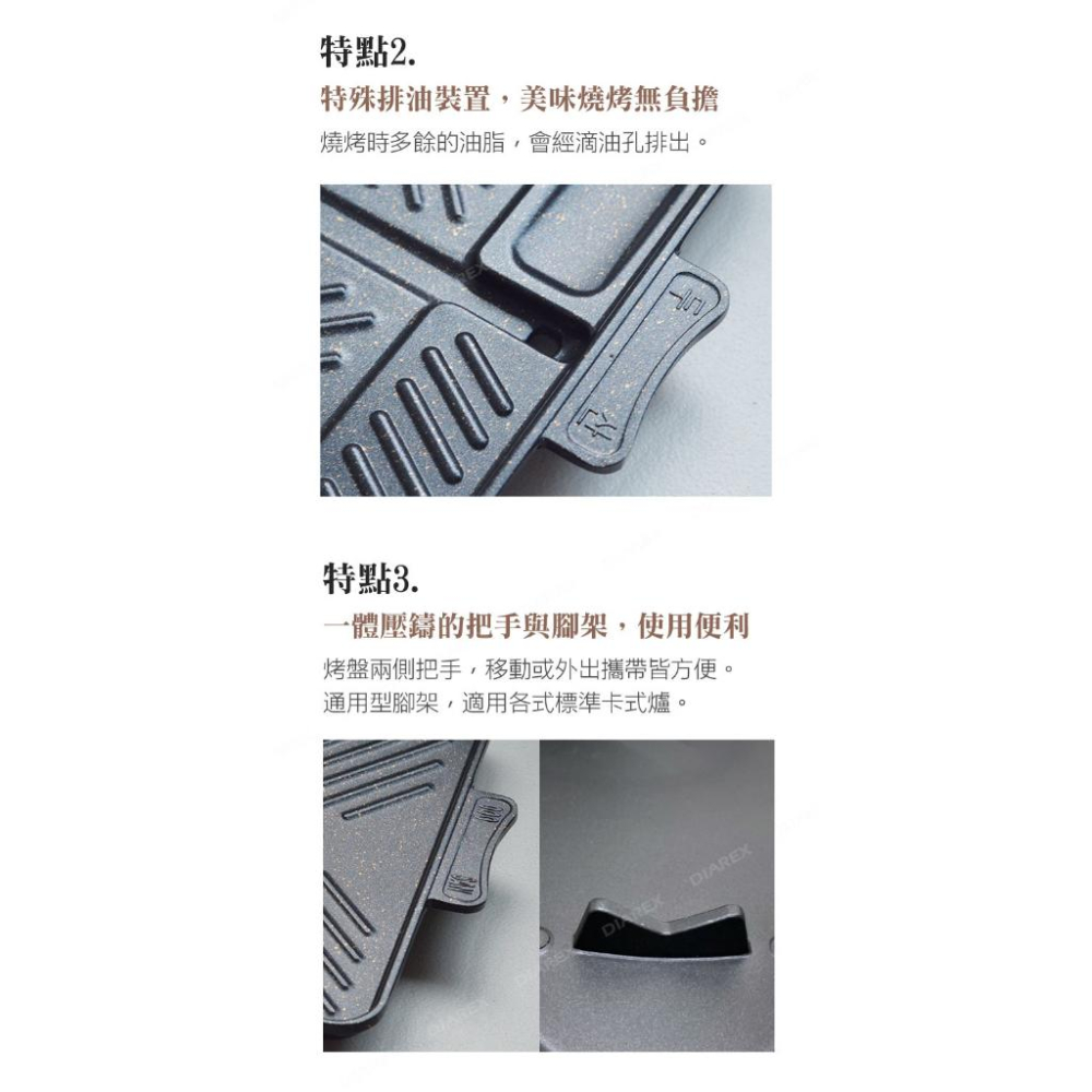 妙管家 韓式不沾滴油烤盤 HKGP-22 鋁合金 不沾烤盤 滴油盤 麥飯石不沾塗層 【揪好室】-細節圖3