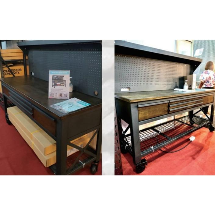 工業金屬結構木桌工作檯 金屬結構 木桌工作台 工作檯 工業用 繪圖 【揪好室】-細節圖4