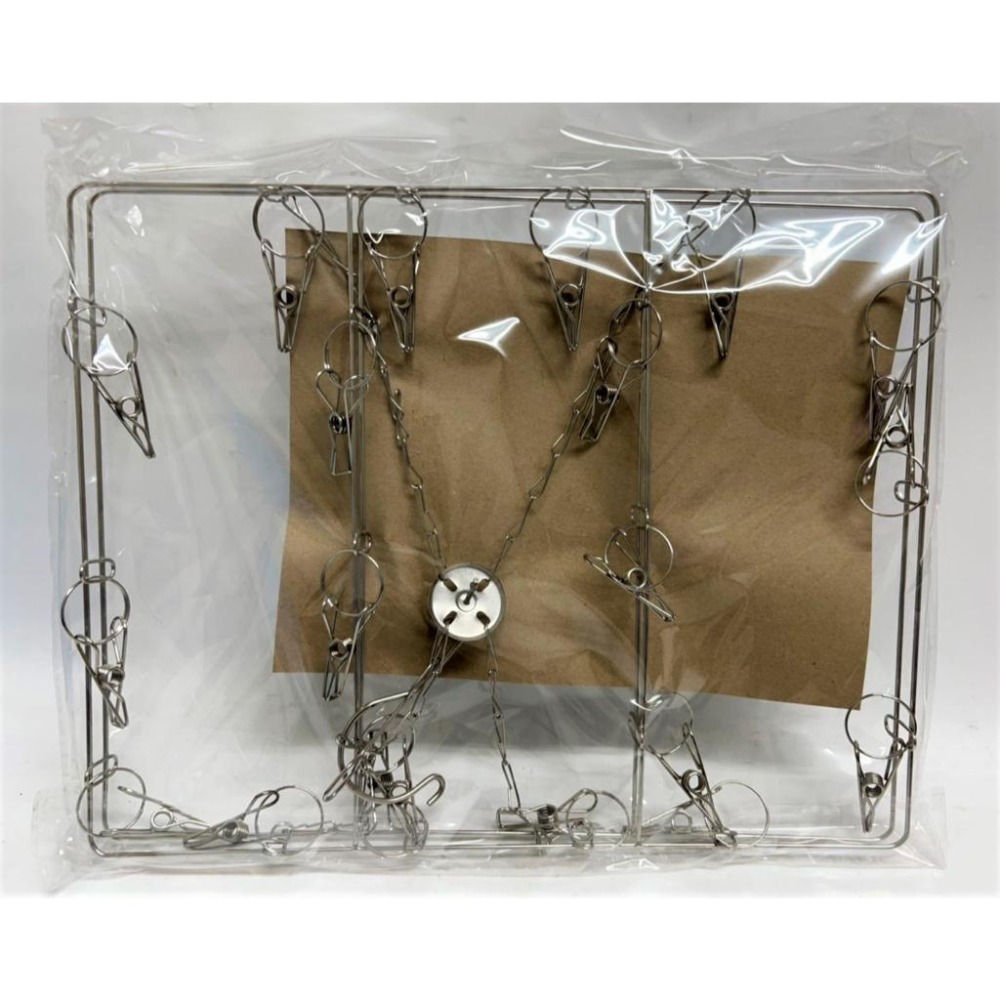 小金鋼 白鐵 雙層 吊襪架 【方形】 雙層吊襪架 名仕 優質不銹鋼 防風溝槽  Y型彈力夾 【揪好室】-細節圖4