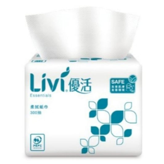 Livi 優活 柔拭紙巾 300抽 1包 1單最多30包超取 優活 300小抽 【揪好室】-細節圖3