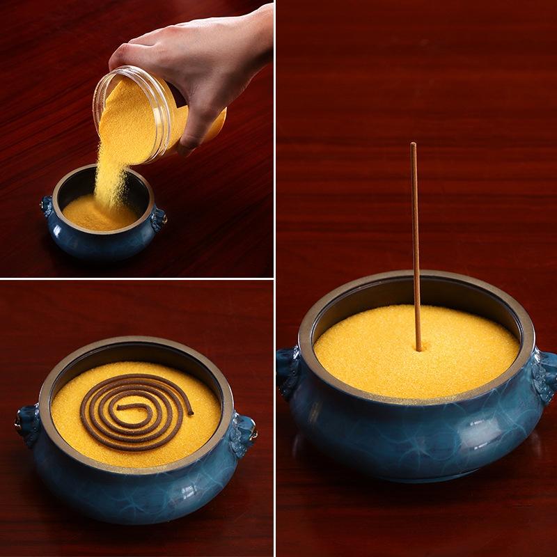 金光明砂 500G 金沙 金剛明砂 金光明沙 香爐灰 香灰 香爐專用沙 祭祀 上香 香爐用 插香 佛教用品 【揪好室】-細節圖7