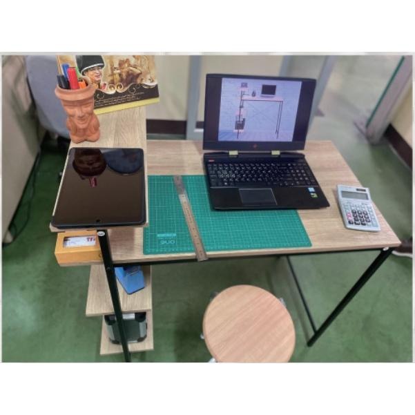 木層板書桌 【 鋼造框架 層壓刨花板 】 書架 書桌 電腦桌 工作桌 辦公桌 置物桌 電競桌 【揪好室】-細節圖3